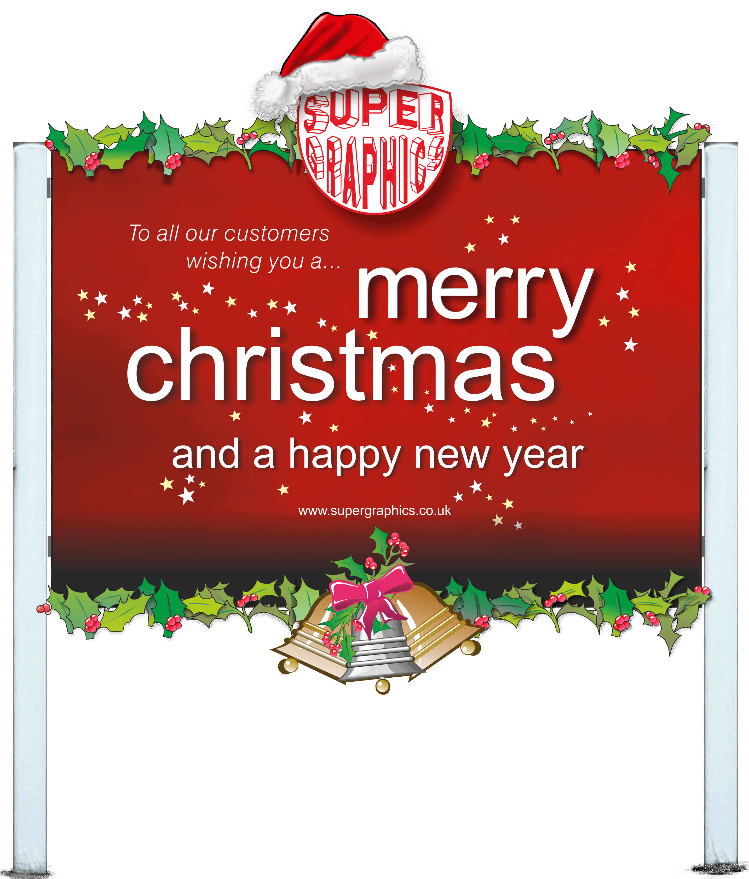 Wishing you a Merry Christmas and Happy New Tear from Supergraphics