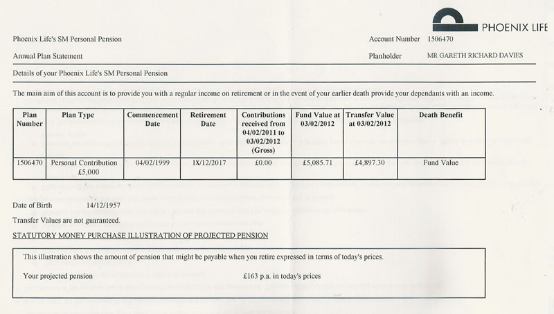 Phoenix Life Pension scam