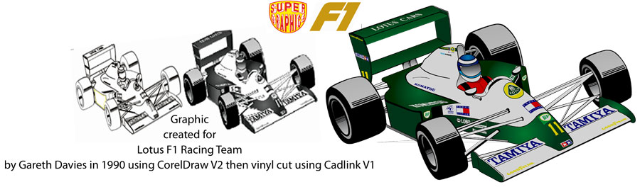 Gareth Davies created Lotus F1 team transporter graphics