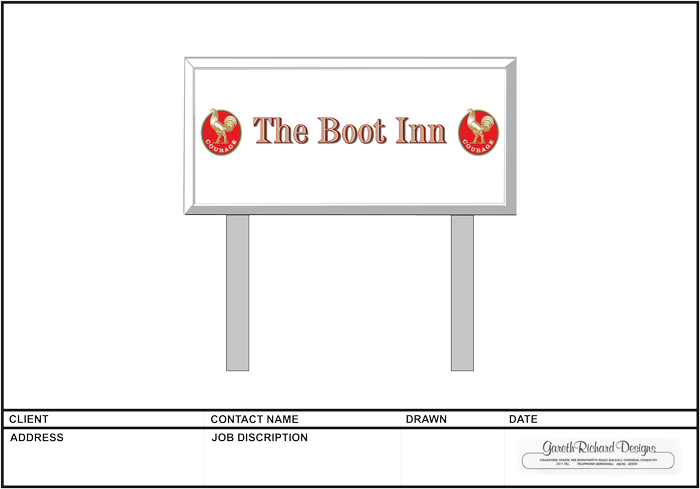 The Boot Inn Honiley sign