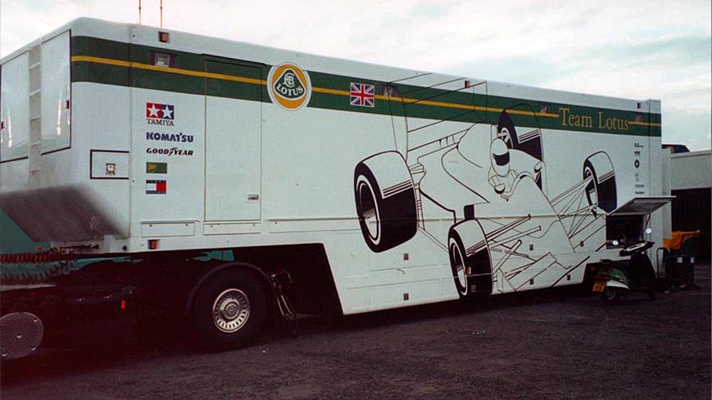 Lotus F1 racing car created by Gareth Davies for  transporter Supergraphics